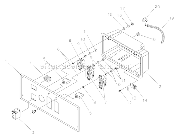Page B Diagram and Parts List for 030244-0  Briggs and Stratton Generator